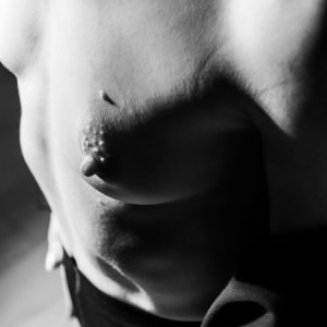 breasts in black and white light