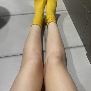 beautiful legs with and without socks